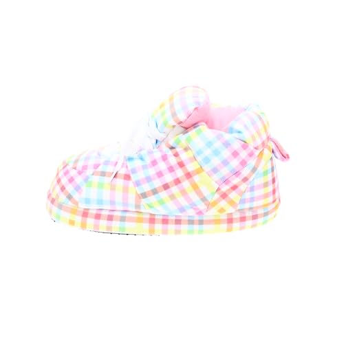 Image of Happy Feet Slippers Standard Sneaker Slippers for Men, Women, and Kids - Women Shoes, Gifts for Women, As Seen on Shark Tank - Classy Oversized House Slippers for Women with Non-Slip Rubber Soles