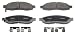 Wagner ThermoQuiet QC1015 Ceramic Disc Pad Set With Installation Hardware, Front