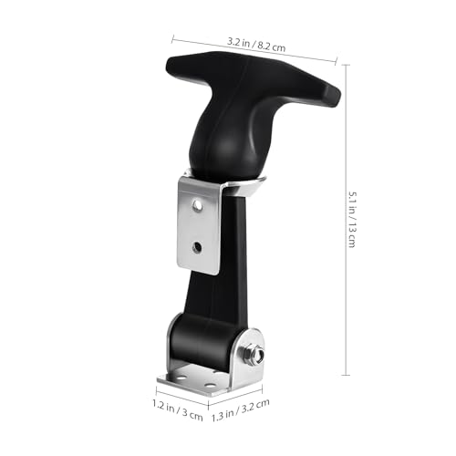 Housoutil Rubber Hood Closure, Pack of 2, Elastic Stainless Steel Tension Clasp, Rubber, Flexible T Handle Hasp - Image 4
