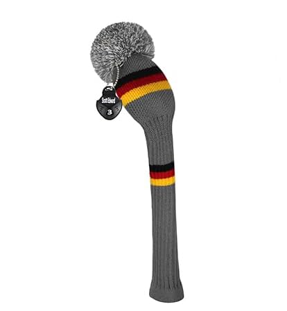Scott Edward Golf Club Headcovers, 1 Piece Hybrid Golf Club Headgear, for Fairway Wood Hybrid, with Rotating Number Tags, Number Tags