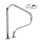 Pool Rail 31.5x31.5in Pool Railing 304 Stainless Steel 250LBS Load Capacity...
