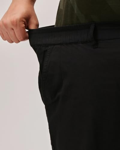 Image of Plus Size Men Stretchable Chino Pants Pure Cotton Casual Trousers for Men