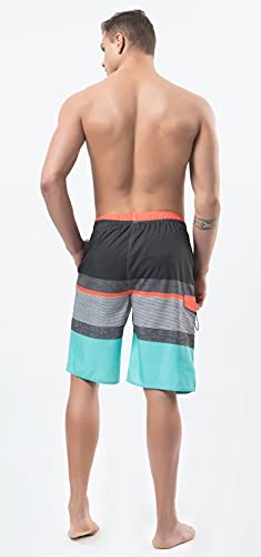 Men's Quick Dry Board Shorts with Lining Blue Size uk/us323