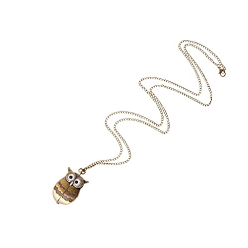 Collar con reloj para mujer con esfera vintage y cadena elegante ajustable 6