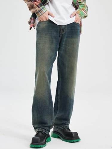 Jeans Pants Trousers Denim Business Commuter Style Men's Versatile Loose Straight Comfortable Casual Wear3