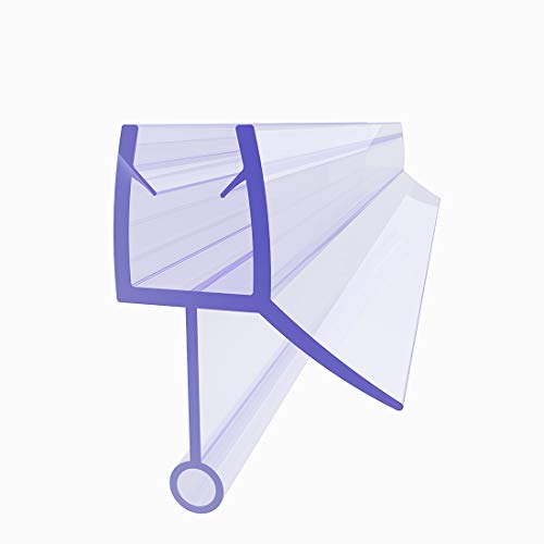 SIRHONA Joint de Porte de Douche 70cm, Joint Cabine Douche,Joint de Rechange,Adapté pour 6 mm/7 mm D'épaisseur de Verre Joint en Caoutchouc Joint de Douche en PVC,avec Déflecteur D'eau - 02 Cover