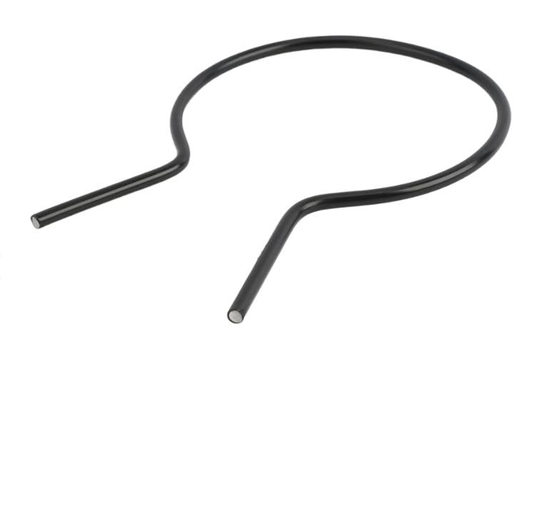 EZ Twist 3" (2 7/8" OD) x 8 Gauge Preformed Steel Tie Wire - Fence Ties - 100 Pack (Black Vinyl Coated)