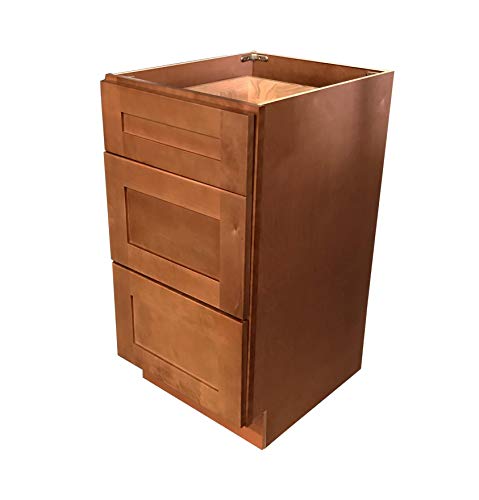 18" W X 21" D - 3 Drawers Maple Shaker Bathroom Vanity Base Cabinet Ms-Vdb1821 #TOP2
