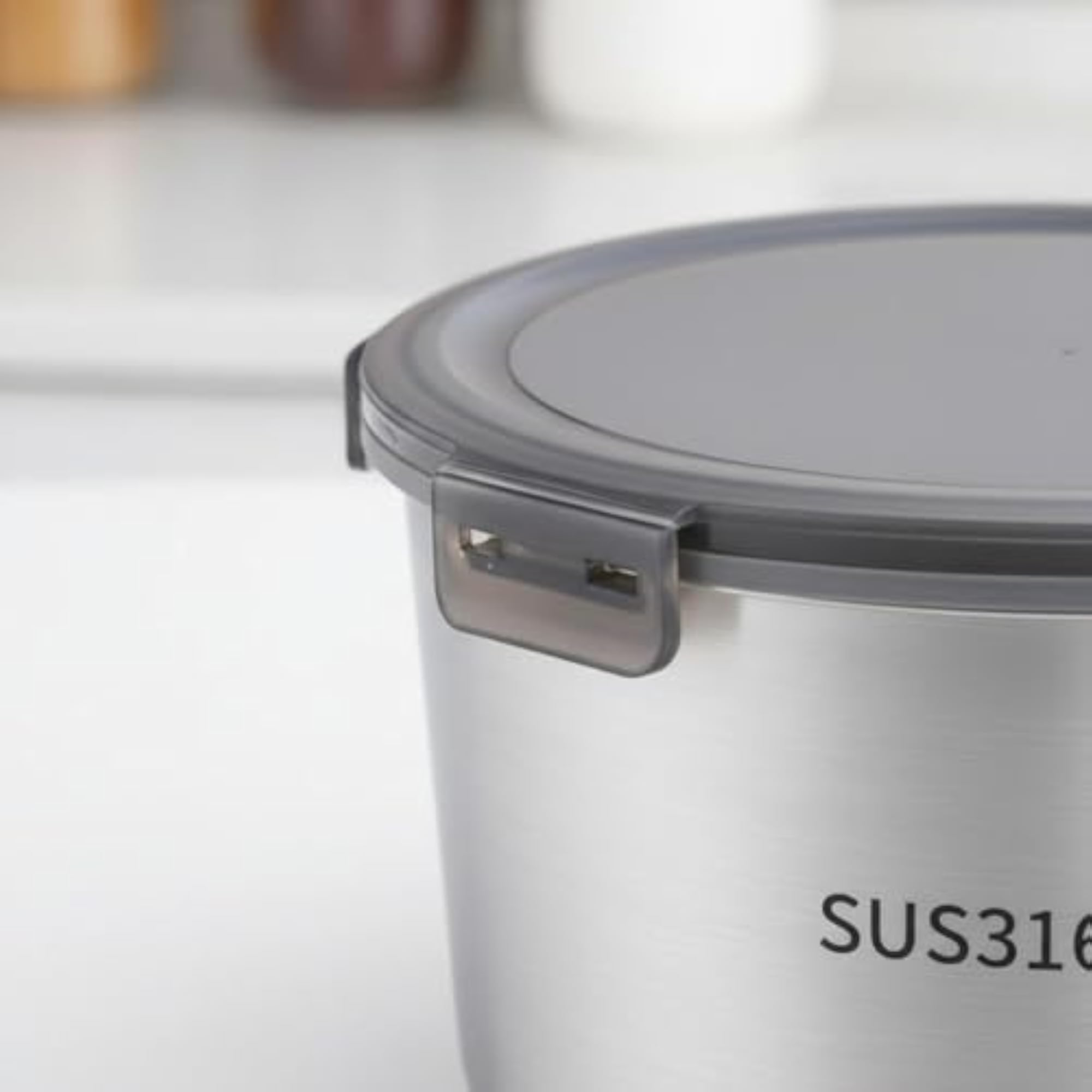 Airtight Stainless Steel Food Container with Leakproof Lid