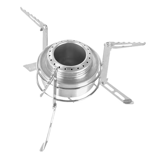 Mini estufa de alcohol, estufa de alcohol para camping, quemador portátil con soporte de trípode, ligero para equipo de camping, horno de mochilero, supervivencia al aire libre