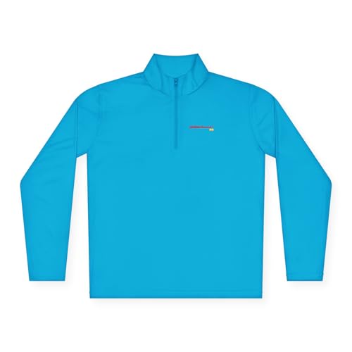 Wowcitement Unisex Quarter-Zip Pullover Atomic Blue