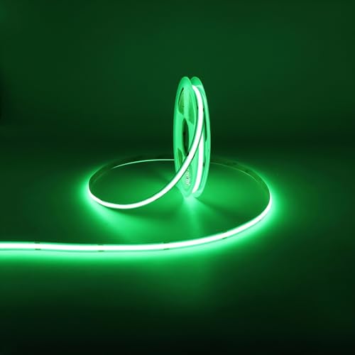 MALIIGAZA COB LED Strip Light 5m 12V Green Dotless LED Tape