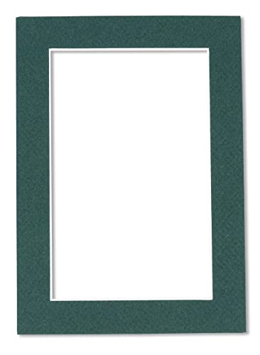 11x17 Mat Bevel Cut for 8.5x11 Photos - Acid Free Forest Green Precut Matboard - For Pictures, Photos, Framing - 4-ply Thickness