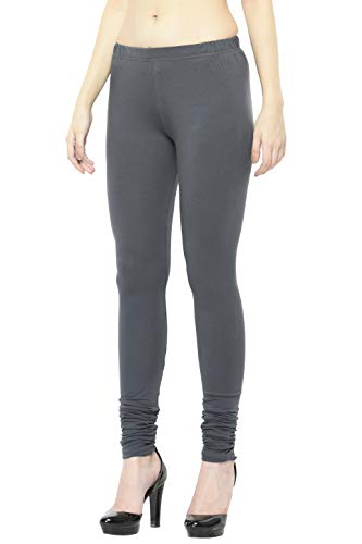 Image of Frenchtrendz Women's Cotton Spandex Stretchable Mid Rise Slim Fit Churidar Leggings Pull On