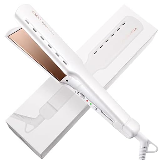 ROSILY Professional Wide Flat Iron | 1.75 Inch Large Titanium Hair Straightener, Super Smooth Glide No Hair Pinches, Adjustable Temperature Suitable for All Hair Type, Instant Heat Up, Dual Voltage