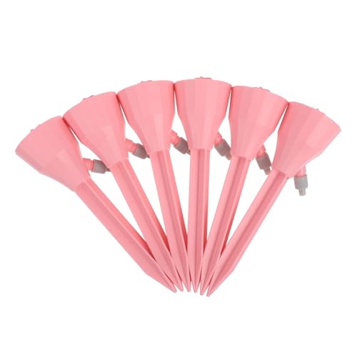 Mikikit Self Watering Devices for Plants 6pcs Automatic Watering Spikes Adjustable Drip Rate for Potted Flowers