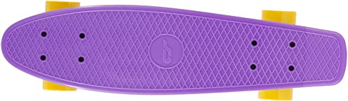 Skateboard Cruiser Mini Board, Retro-Style für Kinder & Jugendliche, Komplettboard, Pennyboard, Anfänger (Violett)