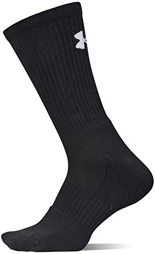 Under Armour Train Crew Socks, 2-Pair, Black, Shoe Size: Mens 4-8, Womens 6-93