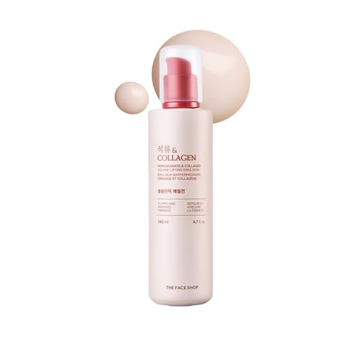 The Face Shop Pomegranate & Collagen Volume Lifting Cream With 10% Marine Collagen & Pomegranate Extracts | Night Cream For Wrinkles & Anti-Aging | Suitable For All Skin Types, 140ML