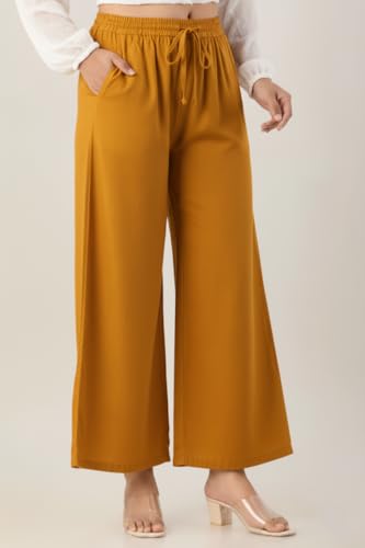 Image of Moirai Super Soft Viscose Rayon Palazzo Pants for Women Relaxed & Regular Fit Solid Palazzo for Women & Girls Casual Ethnic Wear