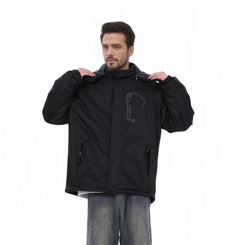 CorBuyit Men's Waterproof Ski Jacket Shell Snowboarding Coat Lightweight Windproof Hooded Snow...