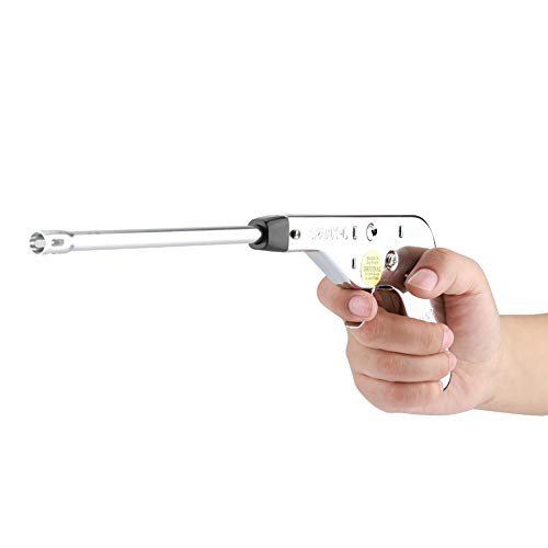 BOROCO Elektronisches Feuer Pulse Gas Zündgerät Küche BBQ Camping Grill Funkenfeuerzeug (30cm, Edelstahl, Silber)