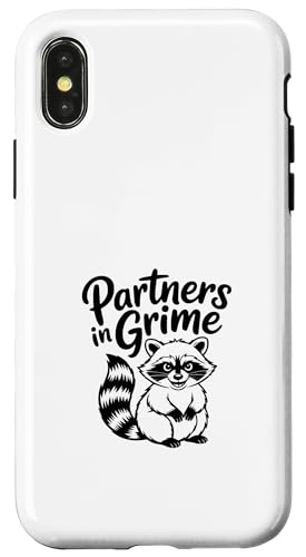 Partners in Grime Funny Trash Panda Raccoon Meme X}zP[X iPhone X/XS p