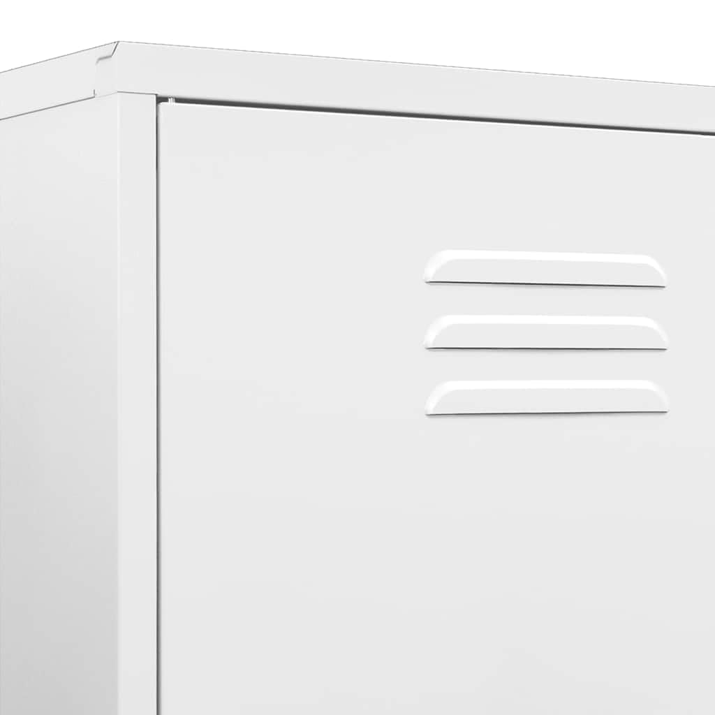 vidaXL Armario de Acero Blanco 90x50x180 cm