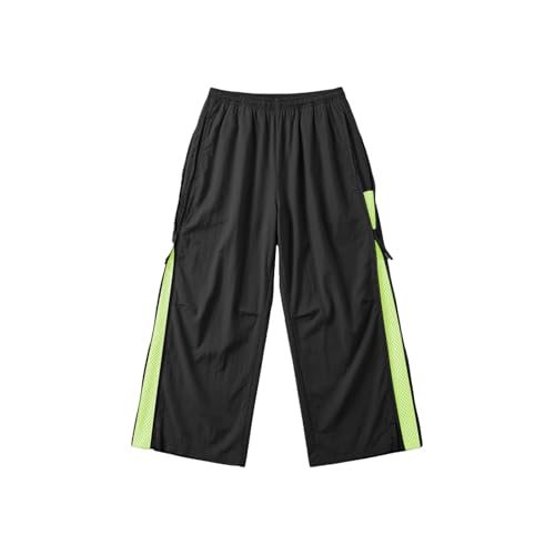 Pantalon cargo aéré pour homme à coupe large et taille élastique