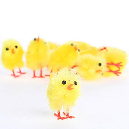 48 Miniature Chenille Baby Chicks for Easter or Arts and Crafts
