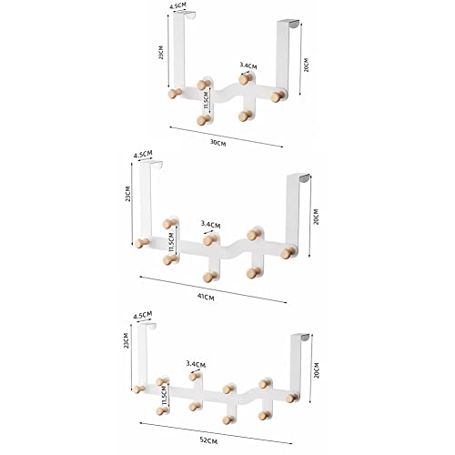 Gancho resistente para colgar sobre la puerta, perchero de 6/8/10 ganchos para ropa y toallas, organizador de pared sin necesidad de taladrar para baño, dormitorio y entrada, apto para puertas están