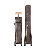 CIEMJSYNF Compatibile con GC Gucci YA1332 YA1333 YA1335 Serie cinturino in pelle di mucca morbido e confortevole impermeabile 16x10 20x12 22x14mm(Brown-RS-K1,20x12mm)