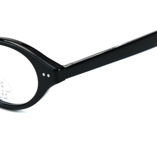 Image of Retro Oval Glasses Frame Men Tr90 Korean Style Women Small Glasses Anti Blue Light Acetate Temple