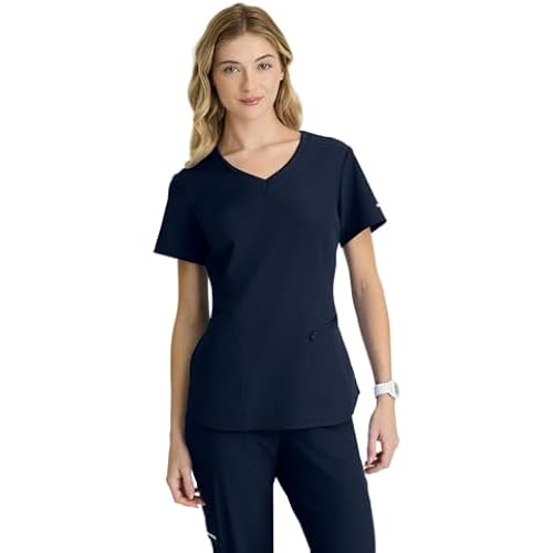 BARCO Skechers Vitality Electra Classic Fit Scrub Top for Women's 3-Pocket V-Neck Top with Moisture Wicking Fabric