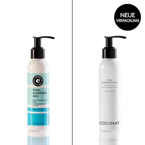 COCUNAT - Total Cleansing Milk - Reinigungsmilch - Make-up Entferner - Tiefenreinigung - Entfernung von wasserfestem Make-up - Nicht reizend - Alle Hauttypen - Sanfte Haut - 125 mll