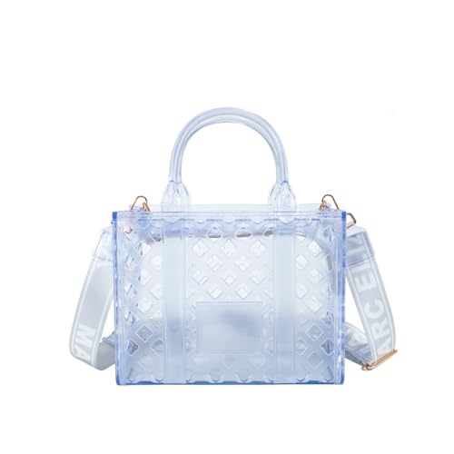 Small Transparent Jelly Bags Jelly Purses Women's Crossbody Bag Clear Shoulder Bags for women PVC Handbags(Clear)