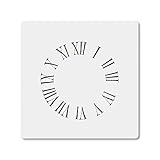 Roman Numeral Clock Face Numbers, Stencil Pack Large 10 Inch and 5 Inch Plastic Mylar Stencil for Painting, Walls, Crafts, Signs, ID 2255120