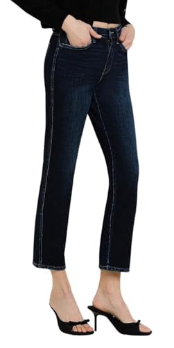 Flying Monkey Women's High-Rise Crop Straight Leg Jeans in Liberation4