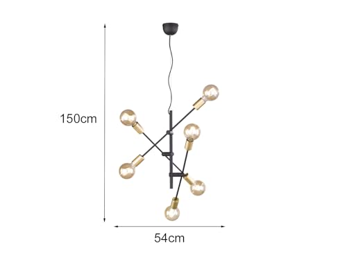 Colgante CROSS Trio Lighting de 6 luces E27 4