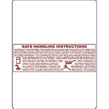 Aquos Bizerba Print Scale Labels 8414 with Safe Handling Instructions UPC Thermal Label Roll 58mm x 75mm | Food Labels | Labels for Printer | Label Printer Paper | Made in USA | 24 Rolls