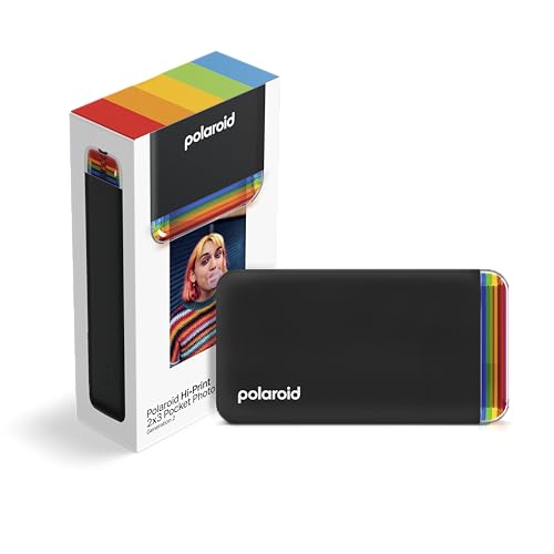 Polaroid Hi-Print - 2nd Generation - Bluetooth-verbundener 2x3 Pocket Photo- und Dye-Sub-Drucker - Schwarz