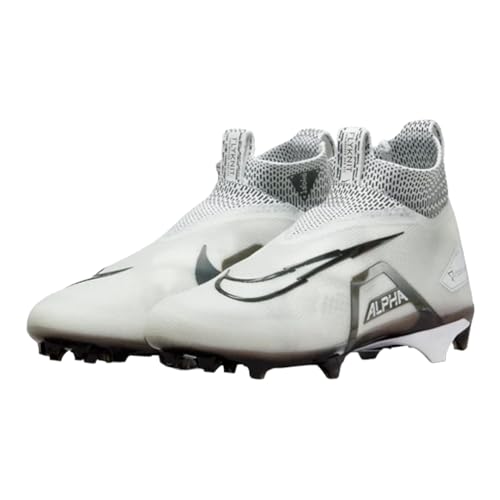 Image of Nike Alpha Menace Elite 3 White /Particle Grey /Opti Yellow /Black Mens Football Cleat.