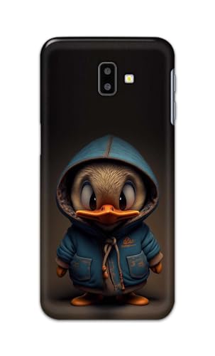 Image of Plastic Printfidaa Printed Hard Back Cover Case For Samsung Galaxy J6 Plus | Samsung J6+ Back Cover (Animated Duck) -112, Multicolor