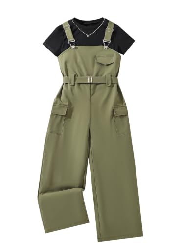 10 Best Dressy Overalls for Girls That Combine Style and Comfort 2 Hilinker Girl's 2 Piece Outfit Set (7-14 Years)