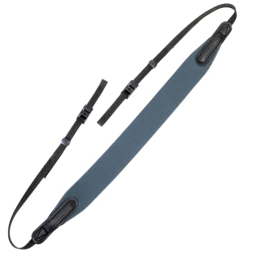 OP/TECH USA E-Z Comfort Neoprene Neck Strap - Lightweight, Padded, Adjustable Strap for DSLR, Mirrorless & Binoculars (Charcoal) - Made in USA