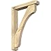 Ekena Millwork 4"W x 20"D x 28"H Legacy Craftsman Rough Sawn Bracket w/Offset Brace, Douglas Fir