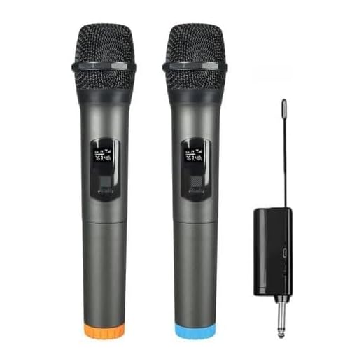 Microfones Dinâmico Sem Fio Duplo Profissional Karaoke Recarregável Microfone De Mão Para Festas Eventos Aulas Palestras Igrejas Shows De Musica Premium
