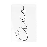 XYSWDD CIAO - Impresión artística italiana, decoración del hogar, lienzo, decoración de pared, pósteres para el hogar, bar, restaurante, garaje, cafetería, logotipo, regalo, 50 x 75 cm