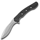 Timber Wolf K Exclusive Tactical Beast Kukri | Foldable Pocket Knife | Assisted Opening | Black G10 Handle | 6.25' Closed Length | 4.75' Stainless Steel Kukri Blade | Great for Bushcrafting