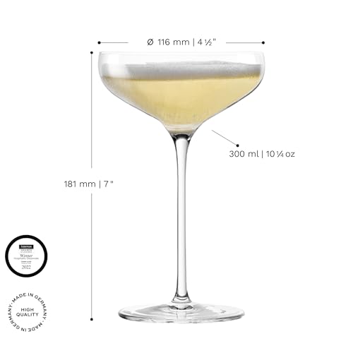 Foto von Stölzle Lausitz Champagnerschale SWING 6er-Set 300ml – Elegante Champagner Gläser ideal auch für Sekt & Cocktails – Hochwertige Coupette Kristallgläser – Spülmaschinen- & Stoßfest, Made in Germany